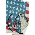 thumbnail image 1 of Fourth of July Independence Hand Towels 2 PCS, American Liberty USA Flag Kitchen Towel Ultra Soft and Highly Absorbent,Decorative Fingertip Face Towel for Bathroom Hotel, 28.3"x14.4", 1 of 5