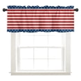 thumbnail image 1 of Fourth of July Kitchen Curtain Valances Drapes US Flag Blue Truck Independence Day Red Star Window Treatment for Bedroom Small Window Thermal Insulated&Washable Curtains, 1 Panel, 54x18inch, 1 of 9