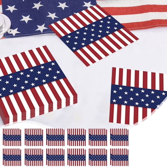 Fourth of July Party Supplies Tableware, Nationalist Disposable Party Supplies Independence Day Veterans Memorial Red White And Blue Party Decorations