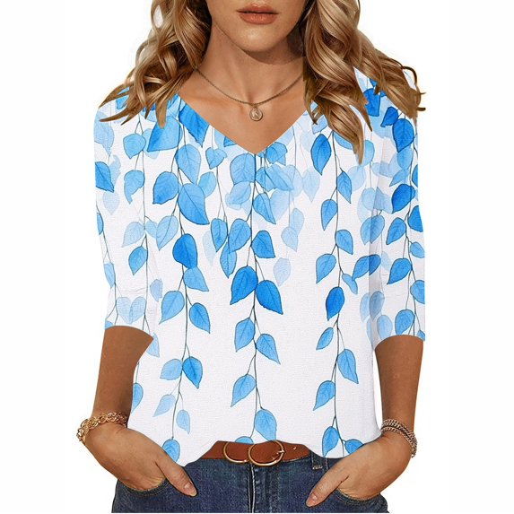 Fourth of July Shirts ,,Cadancy 3X Summer Tops for Women Plus Size Polyester,Boho Clothing Blouses Cotton,Sexy Graphic Tees ,Blusas Para Mujer,Light Blue 2X