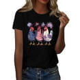 thumbnail image 1 of Fourth Of July Shirts For Women, Short Sleeve Tops 4Th Lightweight Soft Casual Summer Outfits Clothes Womens Shirt Outfits Women Sexy Tops Outfits Shirts Tank Tops Shirts (M, Black) ZMTing, 1 of 4