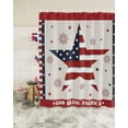 thumbnail image 1 of Fourth of July Stars Shower Curtain, American Firework Shower Curtain Set with Hooks, Spring Summer Waterproof Fabric Shower Curtains for Bathroom Decor, 72x72 Inch Bath Curtain, 1 of 6