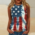 thumbnail image 1 of Fourth of July Tank Women Memorial Day Tank Memorial Day Tank Tops for Women Fourth of July Women Top Women's Casual Independence Day Sleeveless Round Neck Tops, 1 of 5