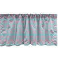 thumbnail image 1 of Ambesonne Fourth of July Valance Pack of 2, Retro Streaks Stars, 54"X12", Pale Pink Turquoise, 1 of 1