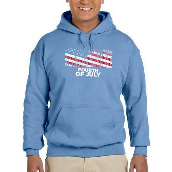 Fourth Of July American Flag Hoodie Men -Image by Shutterstock, Male XX-Large