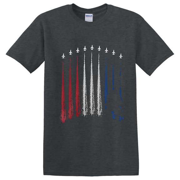 Fourth Of July Fighter Jets Red White Blue 4th American Flag T-Shirt (1) Unisex, up to 5XL