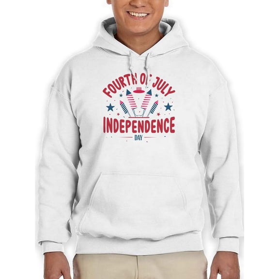 Fourth Of July Fireworks Hoodie Men -Image by Shutterstock, Male Small