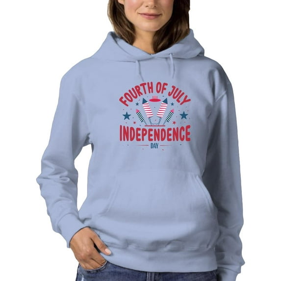 Fourth Of July Fireworks Hoodie Women -Image by Shutterstock, Female 3X-Large