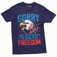 thumbnail image 1 of Fourth Of July Funny Shirt Freedom American Usa Patriotic Eagle Tee Shirt 4Th Party Shirt (4X-Large Navy Blue), 1 of 5