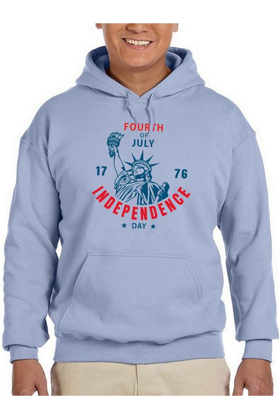 Fourth Of July Independence Hoodie Men -Image by Shutterstock, Male x-Large