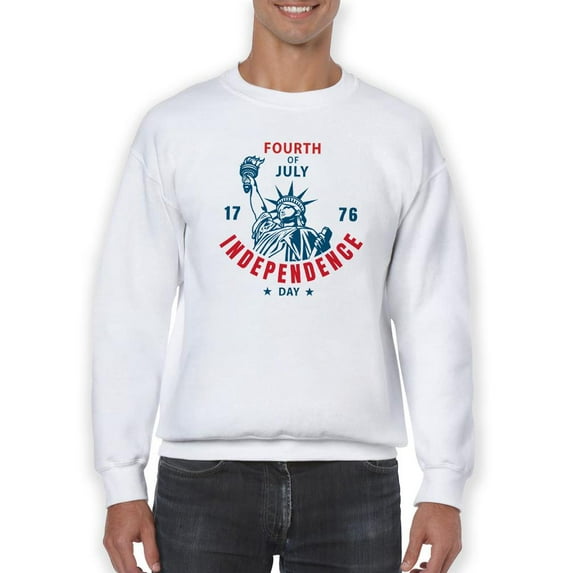 Fourth Of July Independence Sweatshirt Men -Image by Shutterstock, Male Medium