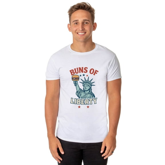 Fourth Of July Men's Buns of Liberty Parody Funny Short-Sleeve T-Shirt