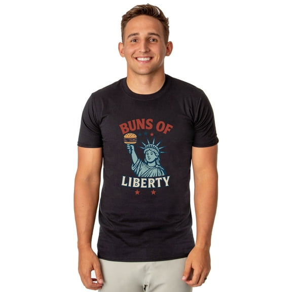 Fourth Of July Men's Buns of Liberty Parody Funny Short-Sleeve T-Shirt