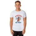 thumbnail image 1 of Fourth Of July Men's In Mustard We Trust Hot Dog Fireworks Patriotic Funny Parody Short-Sleeve T-Shirt, 1 of 5