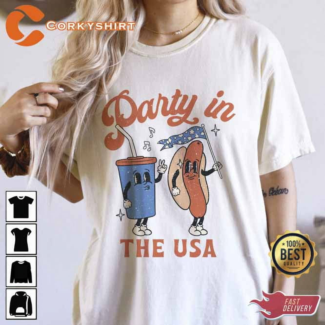 Fourth Of July Party In The Usa Happy Memorial Day Shirt