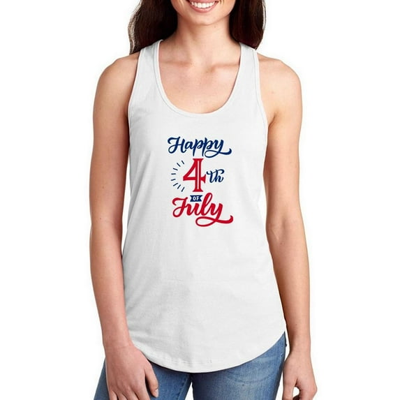 Fourth Of July Party Racerback Tank Women -Image by Shutterstock, Female x-Large