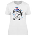 thumbnail image 1 of Fourth Of July Top Hat T-Shirt Women -Image by Shutterstock, Female Large, 1 of 4