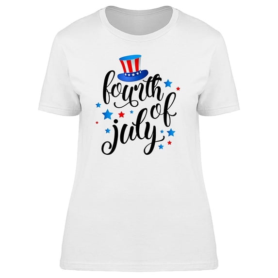Fourth Of July Top Hat Tee Women's -Image by Shutterstock