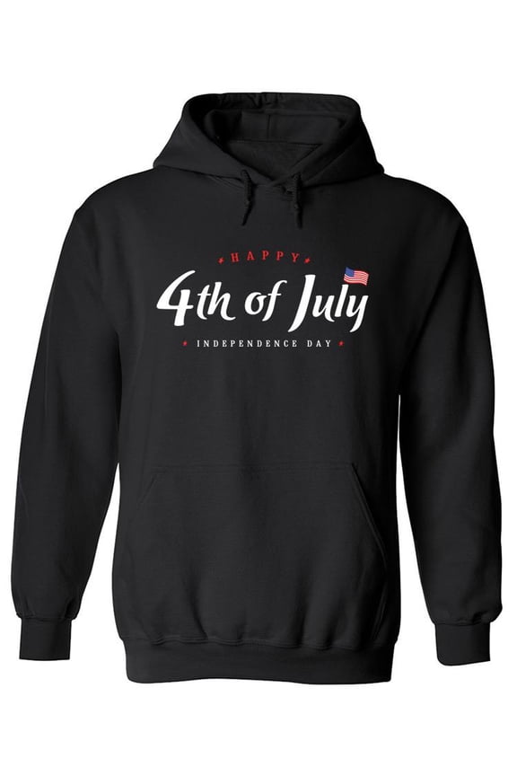 Fourth Of July U S A Hoodie Men -Image by Shutterstock, Male Medium