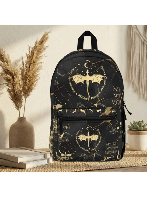 Fourth Wing Backpack Fantasy Dragon Gift Book Lover Present Shadow Daddy Riorson House Basgiath War College