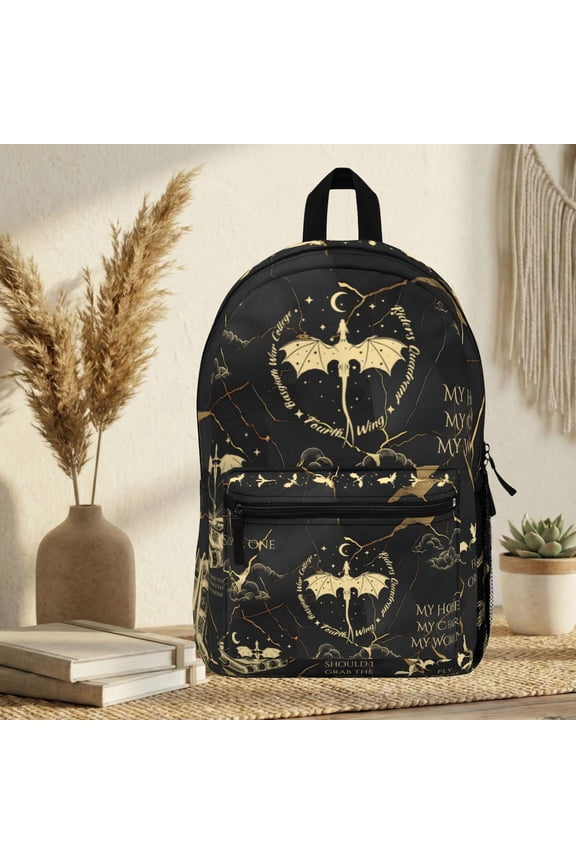 Fourth Wing Backpack Fantasy Dragon Gift Book Lover Present Shadow Daddy Riorson House Basgiath War College