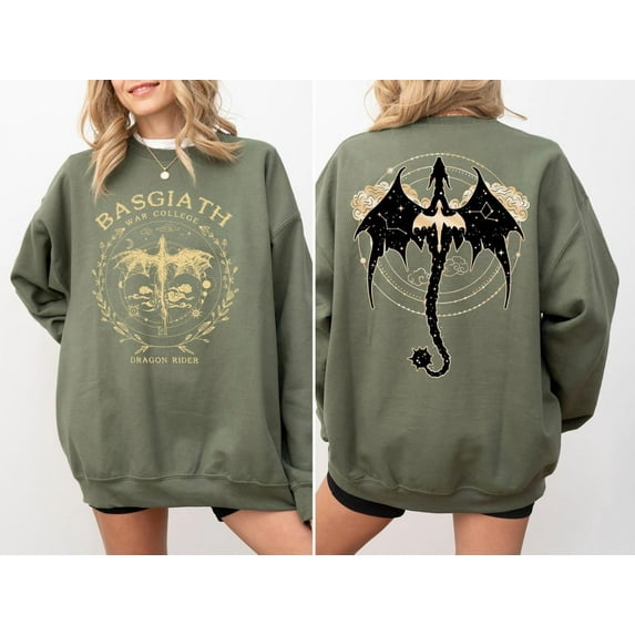 Fourth Wing Double-Sided Sweatshirt, Basgiath War College Hoodie, Basgiath War College Gift