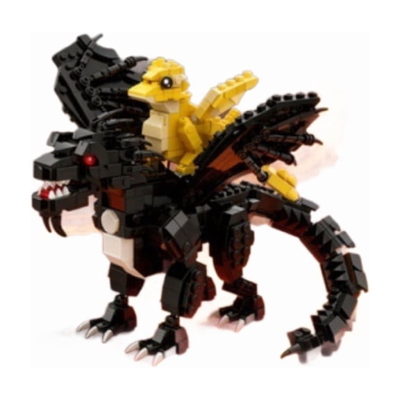 Fourth Wing Dragon Building Block Set, Tairn Dragon Knight Model Toy, Compatible with Major Brick Brands, Educational STEM Gift for Kids & Fantasy Fans