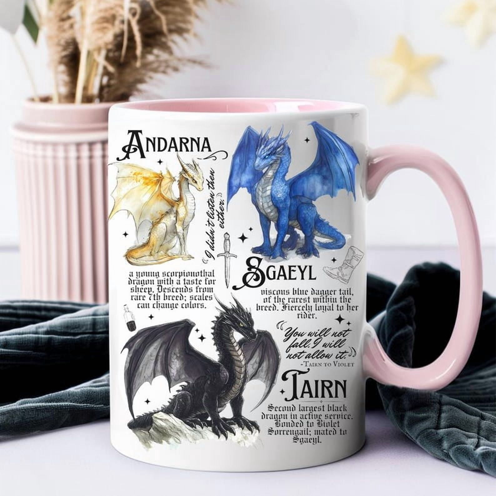 Fourth Wing Dragons Onyx Storm Mug,Tairn Andarna Dragon Rider Basgiath War  College Bookish Gift for Readers, Violet Sorrengail, Bookish Mug -  Walmart.com