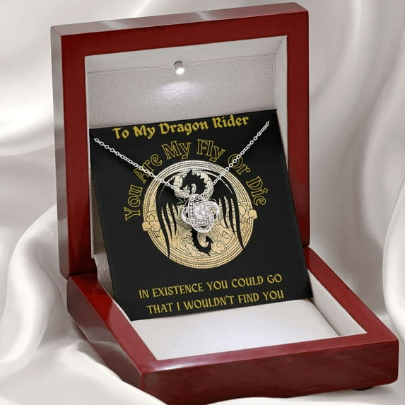 Fourth Wing Love Knot Necklace - To My Dragon Rider: You Are My Ride or Die