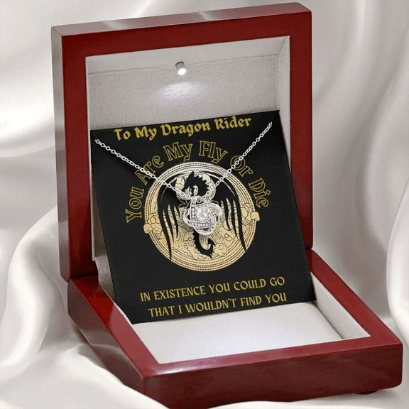 Fourth Wing Love Knot Necklace - To My Dragon Rider: You Are My Ride or Die