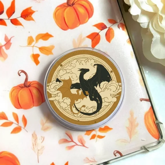 Fourth Wing Phone Grip, Tairn and Andarna , Basgiath War College Holder, Unique Gift for Hardcore Readers, Dragon Rider Aesthetic Accessory, Rebecca Yarros Bookish Decor