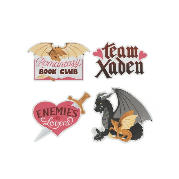 Rebecca Yarros's Fourth Wing: Romantasy Stickers - Sticker Set of 4, (Paperback)