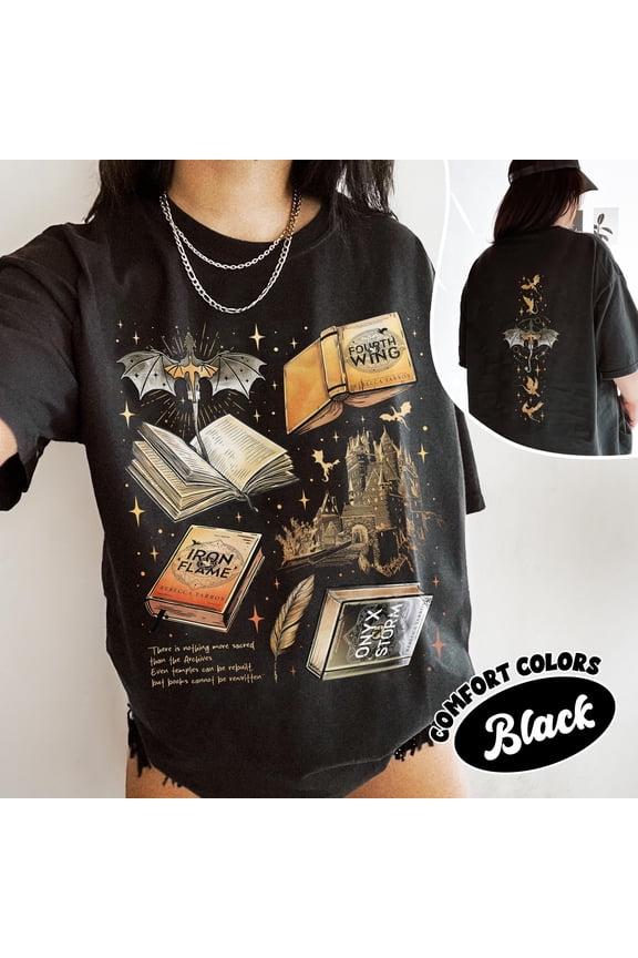 Fourth Wing Series Two Sided Shirt For Fans, War College T-Shirt, Dragon Rider Bookish Shirt, Book Merch Gift