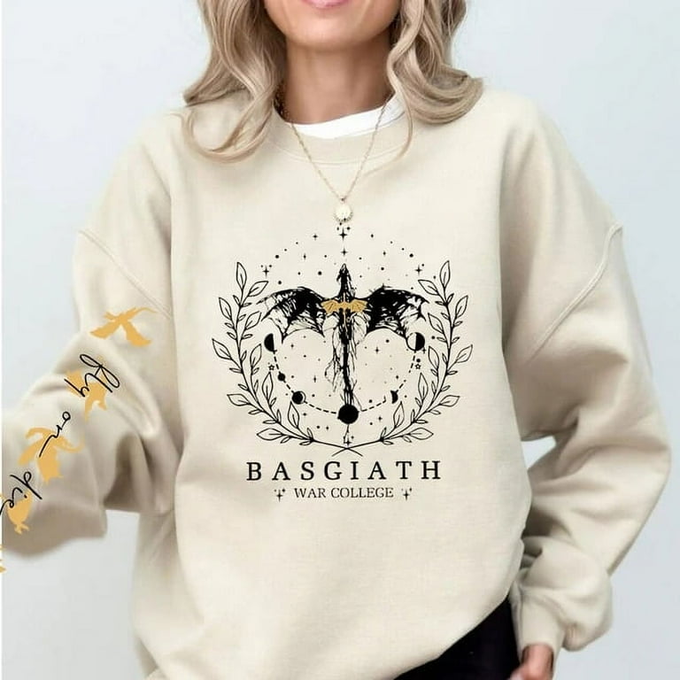 Fourth Wing Sweatshirt Women Pullover Basgiath War College Crewneck Sweatshirts Dragon Rider Streetwear Hoodie Fantasy Reader Walmart