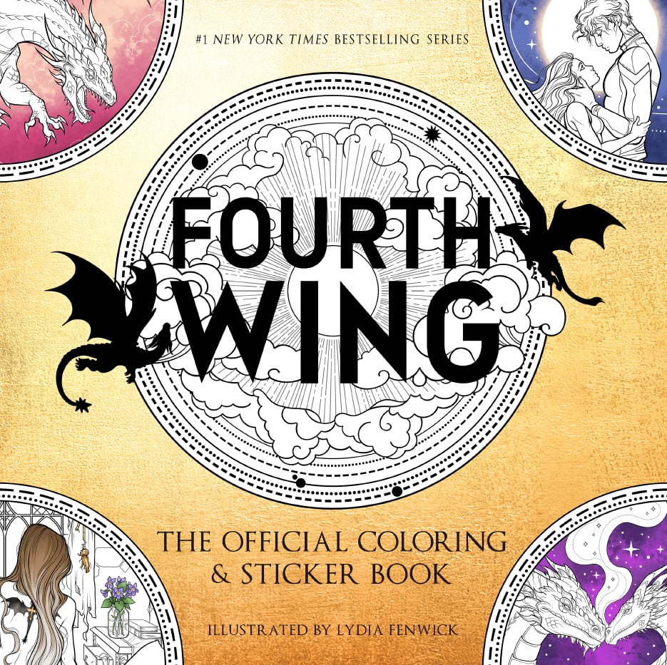 Fourth Wing: The Official Coloring and Sticker Book, 80 pages (Paperback)