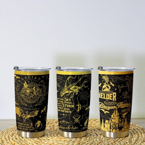 Fourth Wing Tumbler, Basgiath War College Cup, Fantasy Dragon Mug, 20oz Insulated Coffee Tumbler, Fourth Wing Gift for Readers