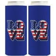 thumbnail image 1 of Fourth of July Accessories Love America Pop Art Royal Blue 2-Pack Ultra Slim Can Thermocoolers, 1 of 8
