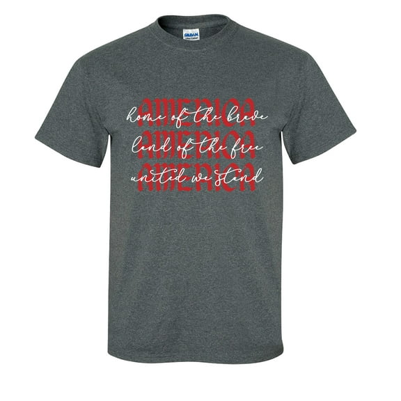 Fourth of July America Slogans Unisex Short Sleeve T-Shirt-Dark Heather-small
