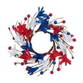 thumbnail image 1 of Fourth of July Berry Candle Wreaths, 9.8 Inch Red White Blue Artificial Flower Rings, Patriotic Table Centerpieces for Independence Day Party Decor, 1 of 7