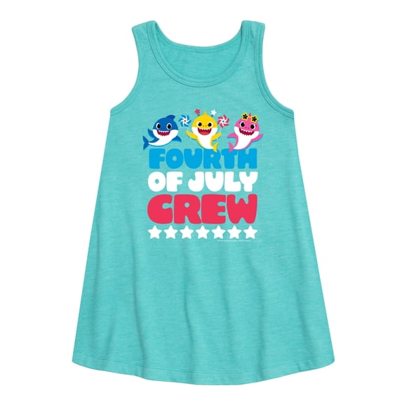 Baby Shark - Fourth of July Crew - Girl's Aline Dress