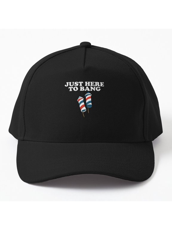 Fourth of July Fireworks Baseball Hat, Just Here to Bang Celebration Cap