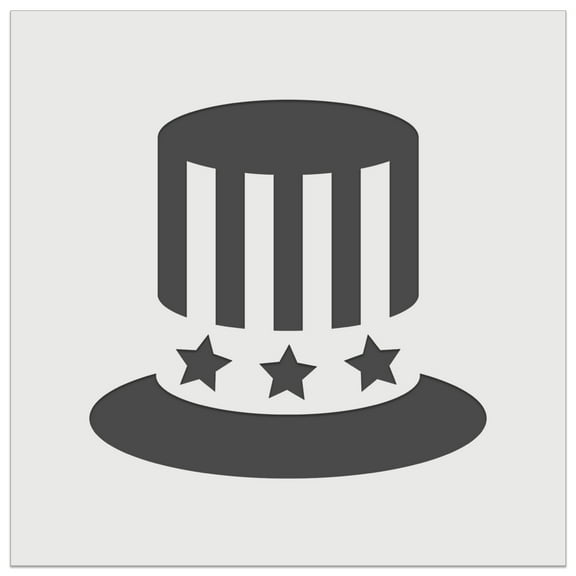 Fourth of July Patriotic Hat DIY Cookie Wall Craft Stencil - 4.5 Inch