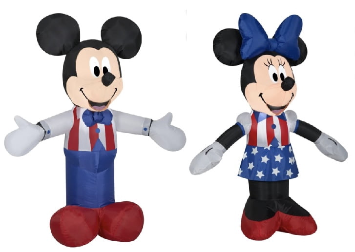 Fourth of July Patriotic Inflatables Yard Decoration Mickey and Minnie ...