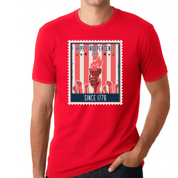 Fourth of July Shirt Patriotic Shirt 1776 Vintage American Flag Shirt Men Patriotic Shirts for Men