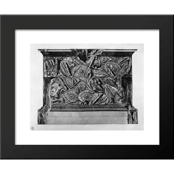 Fourth side of the pedestal of the same column 20x24 Framed Art Print by Pira...