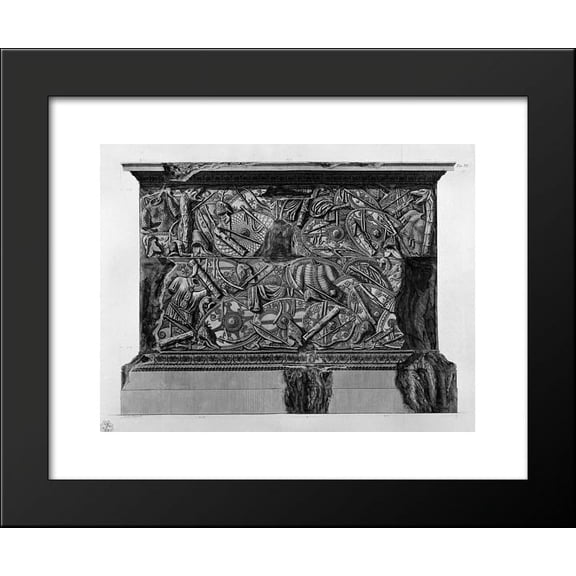 Fourth side of the pedestal of the same column 20x24 Framed Art Print by Pira...