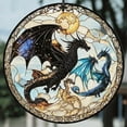 thumbnail image 1 of FourthWing-Dragon Suncatcher Ornament, Tairn & Andarna Ornament for Readers, Book Lover Gift, Holiday Ornament, Onyx Storm Stained Glass, 1 of 5