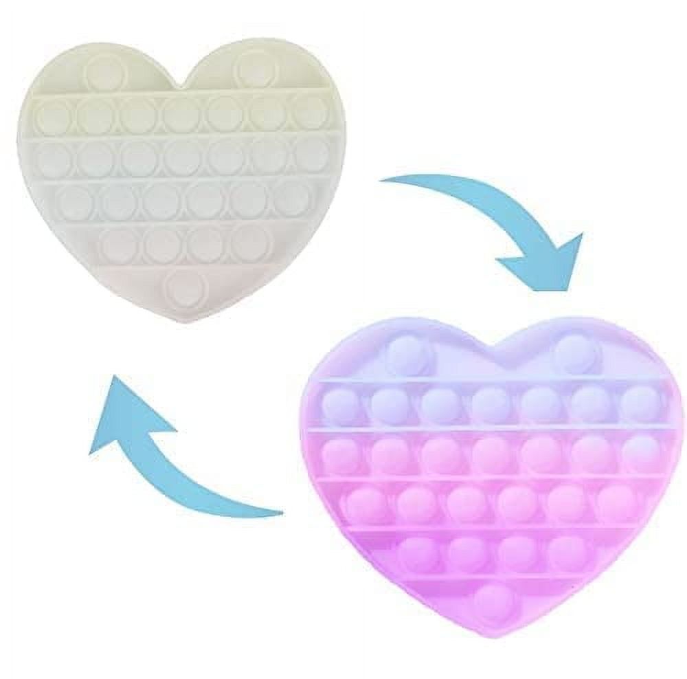 Fourthline Color Changing Heart Shape Pop it Toys for Kids Boys and ...