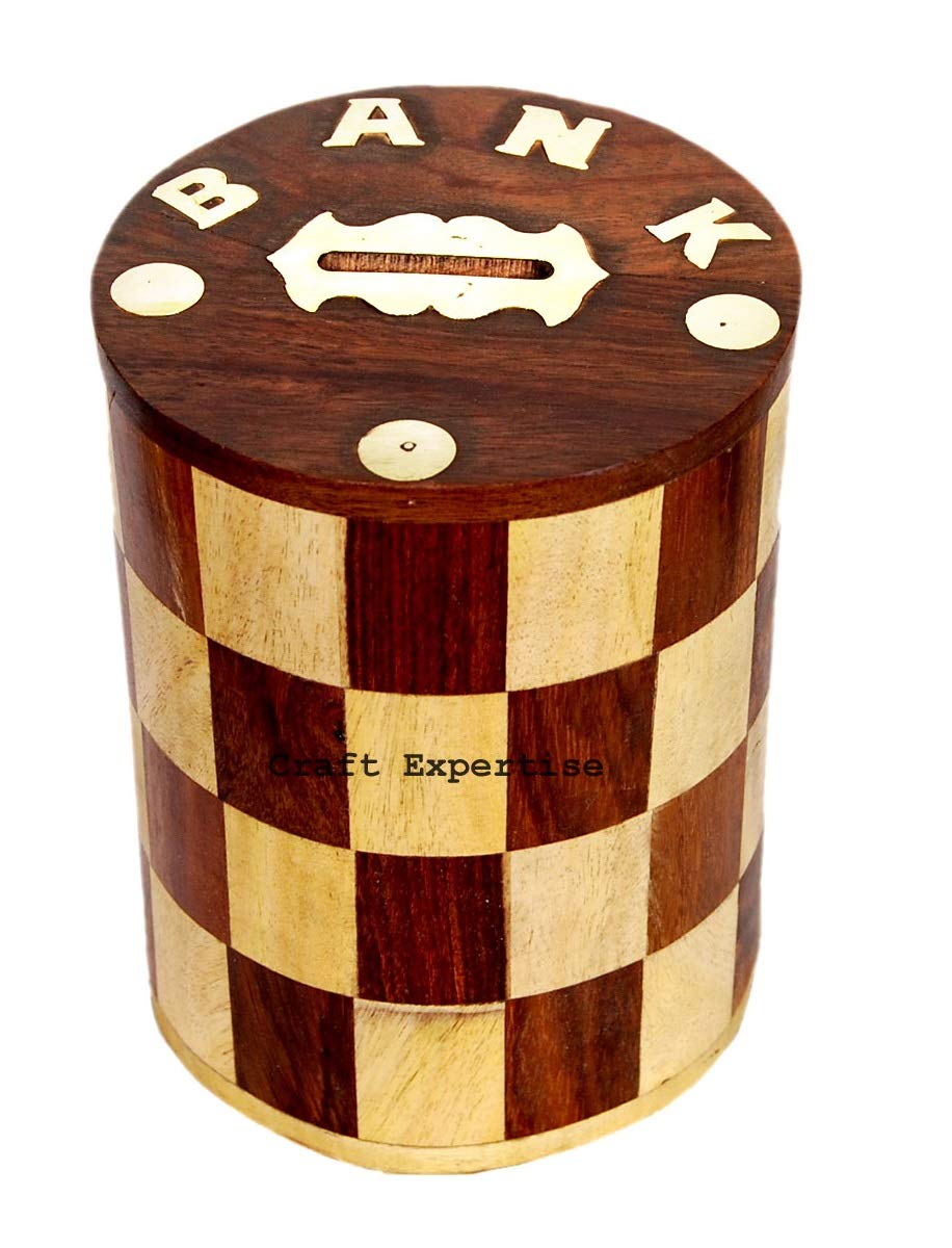 Fourthline Wooden Money Bank/Piggy Bank For Kids 5 Inch, Modern ...