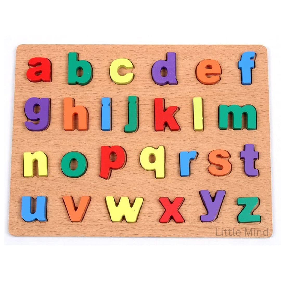 Fourthline Wooden Montessori Alphabet Board - Small Letters Learning ...